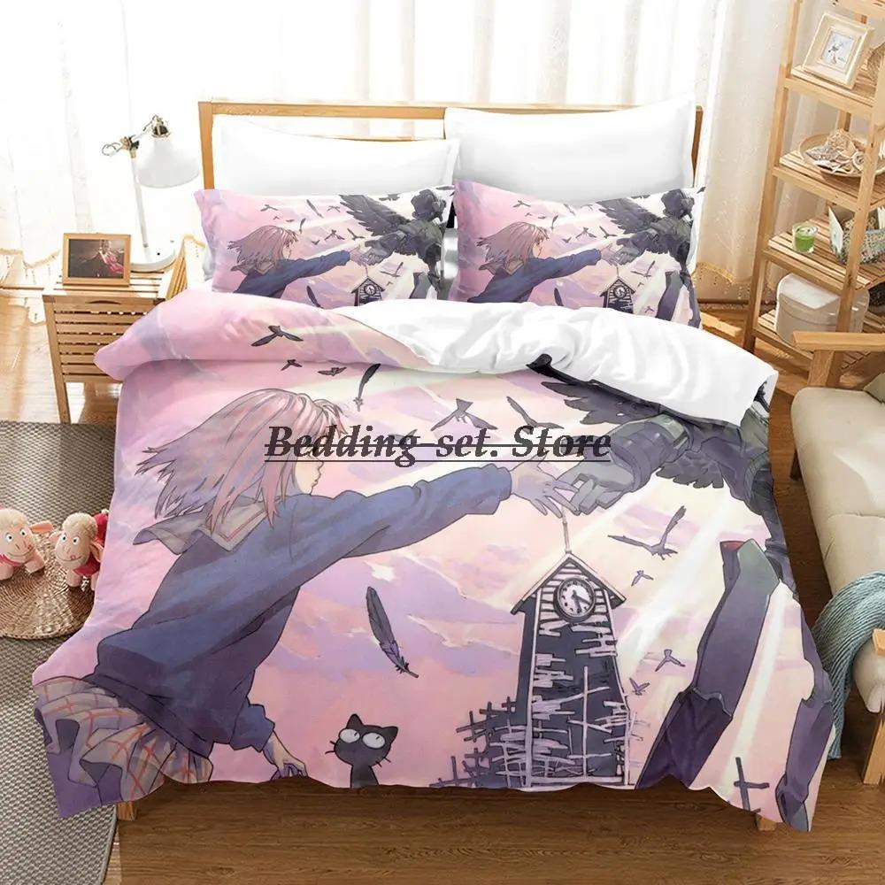 FLCL Alternative Bedding Set Single Twin Full Queen King Size Bed Set Aldult Kid Bedroom Duvetcover Sets 3D Anime Bed Sheet Set