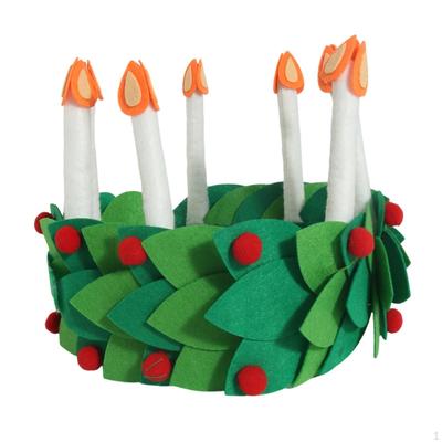 Crown Candle Headband Headpiece for Family Gatherings, Party, Women Girl
