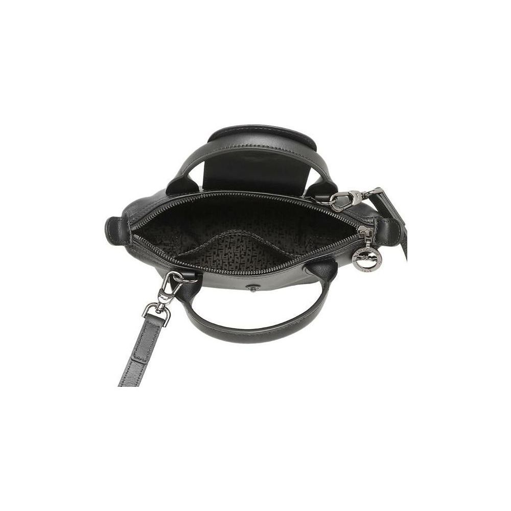 Longchamp Le Pliage Xtra 17 Button Zipper Closure Leather Dumpling Shoulder Tote Mini Women bags Black 1500987001