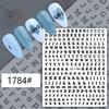 Gold & Rainbow Fluorescent Letter Nail Art Stickers