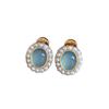 Round French Xiaoxiangfeng Premium Sense Geometric Opal Earrings Light Luxury Accessories Versatile Factory