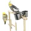 Wooden Bird Swing Toy Birds Parrot Training Perch Stand Playground Climbing Ladder Swing Toys With Bells Bird Supplies Bird Toys