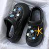 Cute Starfish Hole Shoes Outer Wear Summer New Non-slip Beach Thick-soled Bag Head Sandals