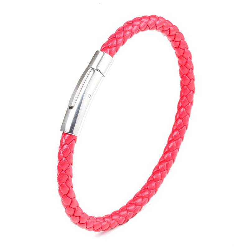 Creative Men s 6 Leather Rope Braided Bracelet Leather Couple Bracelet Accessories
