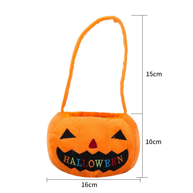 Halloween Pumpkin Candy Bags Decoration Props Portable Trick Or Treat Holder Handbag Basket Party Favor Holders For Children