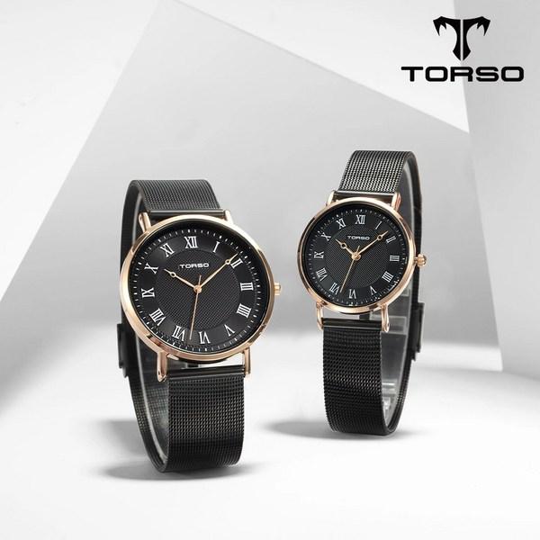 [TORSO]T107MS-RBBK Classico Quartz Couple Watch Unisex Metal Watch