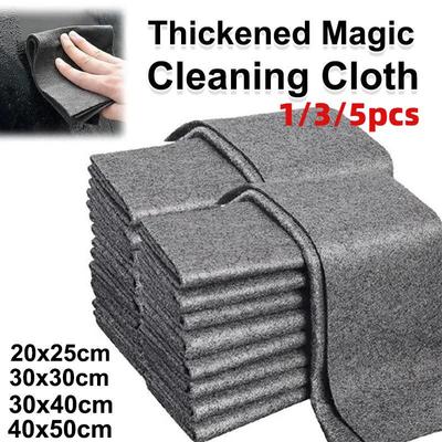 1/3/5PCS Microfiber Magic Cleaning Cloth Glass Wiping Rags No Trace Cleaning Cloths Microfiber Absorbent Dish Cloth Tableware Rag Cleaning Towel