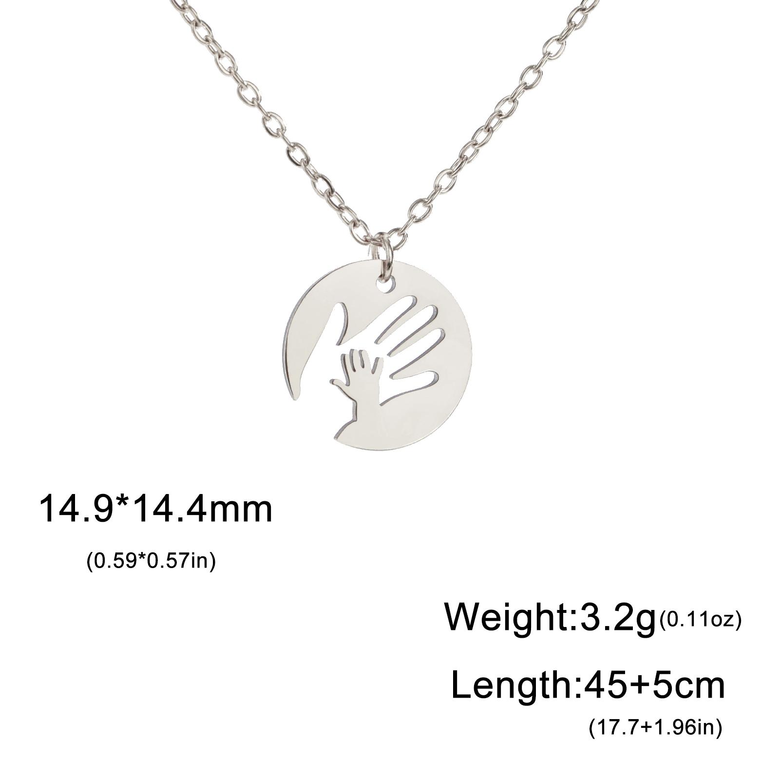 

Lemegeton Stainless Steel Female Necklace Link Chain Jewelry on the Neck Small Hands Pull Big Hands Accessories Gift For Mom