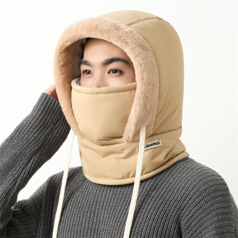 Northeast Fleece-Lined Warm Earflap Lei Feng Hat Men's Outdoor Ski Hat Women's Cycling Windproof Snow Warm Hat