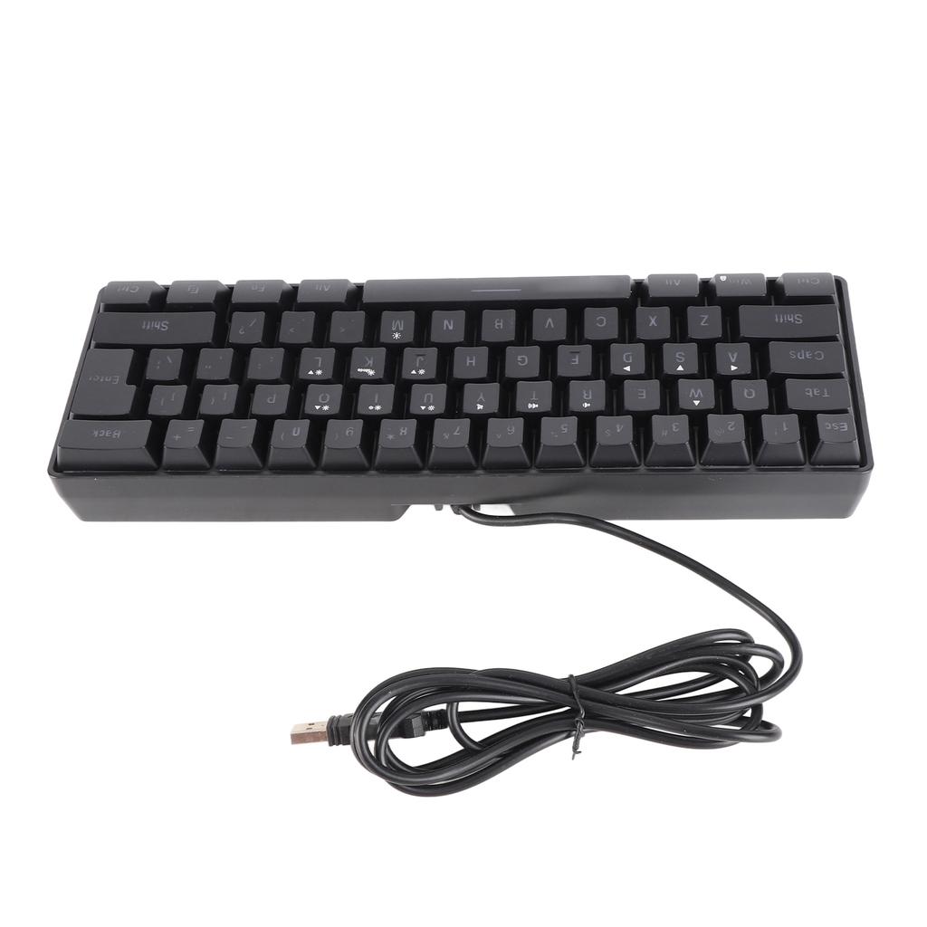V700 Keyboard USB RGB Backlight Gaming Keyboard with 61 Keys for Laptop Desktop