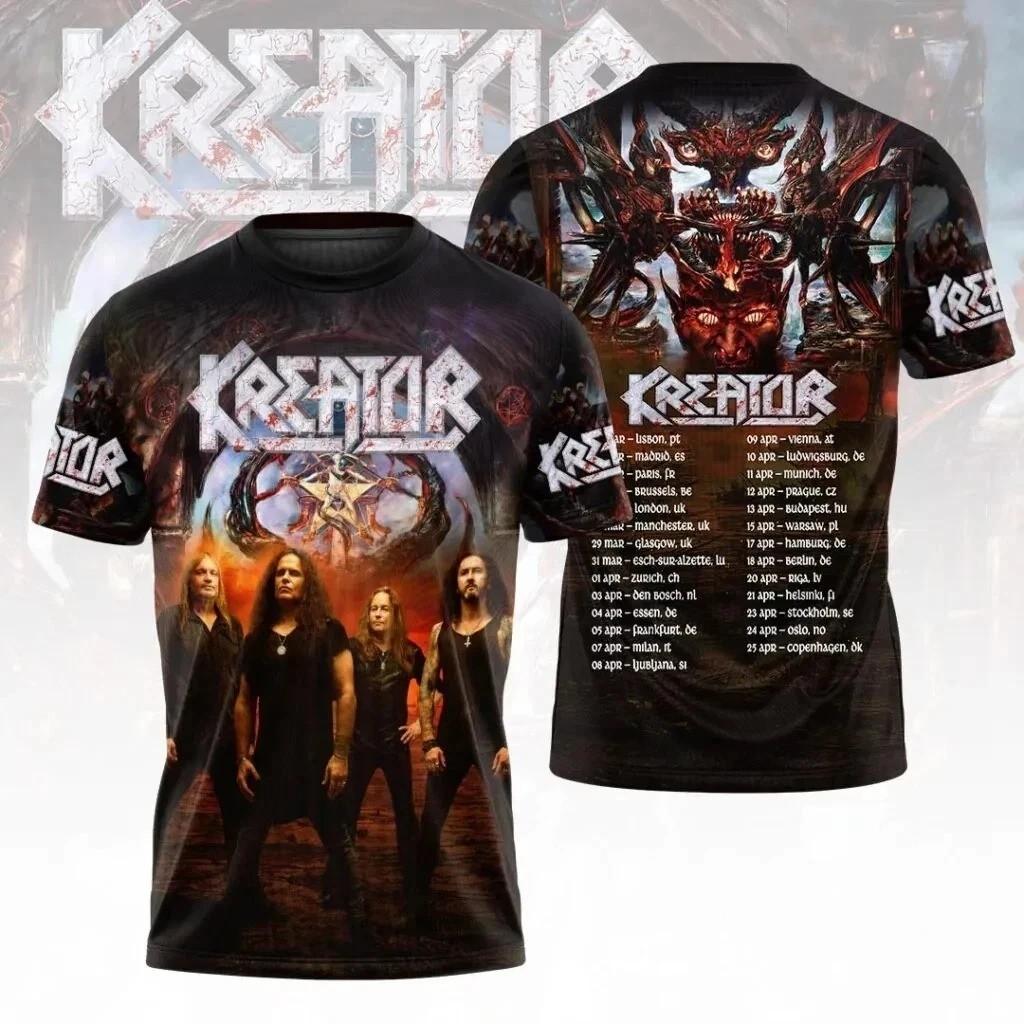 Kreator Krushers Of The World 2026 Tour Schedule Dates 3D T-Shirt PP2841 XXL