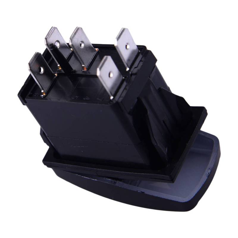 12V Car Boat Blue LED Horn Toggle Rocker On Off Switch Speaker Push Button Universal For Motorcycle Bus RV Trailer
