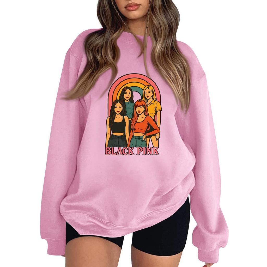 Women's Fashionable And Casual Long Sleeve Round Neck Printed Sweatshirt