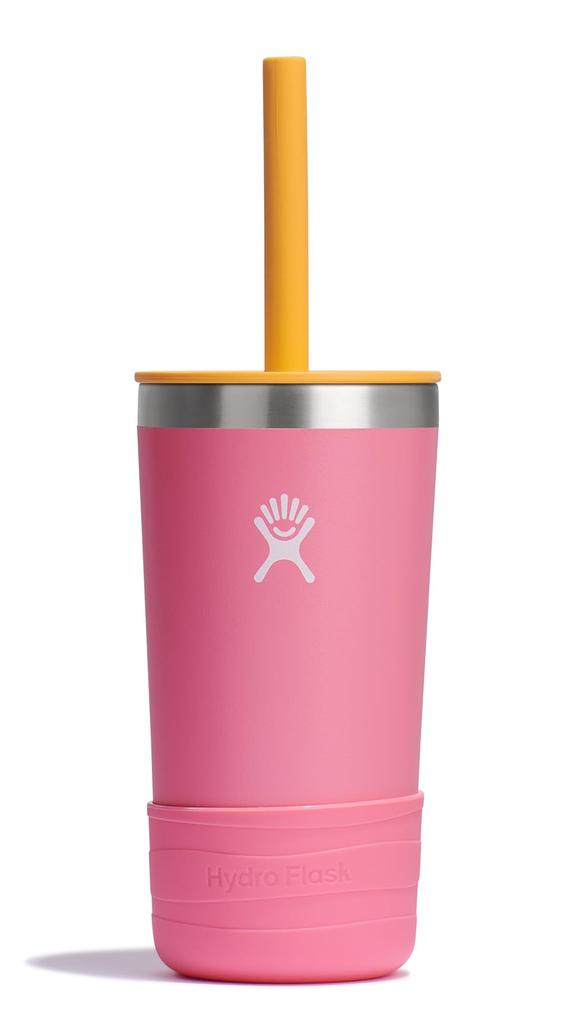 Stainless Steel Kids Tumbler with Straw Lid, 12oz (354ml), Dahlia Design, Insulated Water Bottle (Official Japanese Product)
