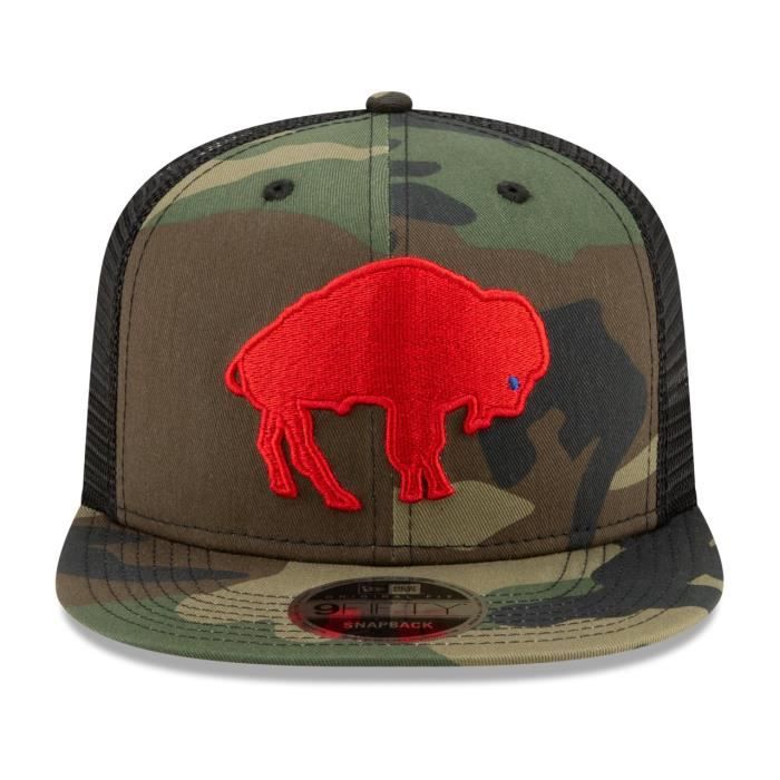 Throwback Buffalo Bills Mesh 9Fifty Snapback Cap wood camo