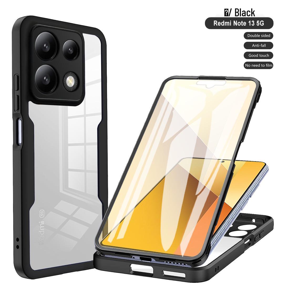 

Vivo Y76/Y76S Qicai Integrated Drop-Proof Protective Phone Case - All-Inclusive Screen Coverage. V23 чёрный