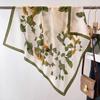 Luxury Design Print Silk Square Scarf Women Soft Satin Hairband Neckerchief Hijab Headband Foulard Bag Ribbons Gift