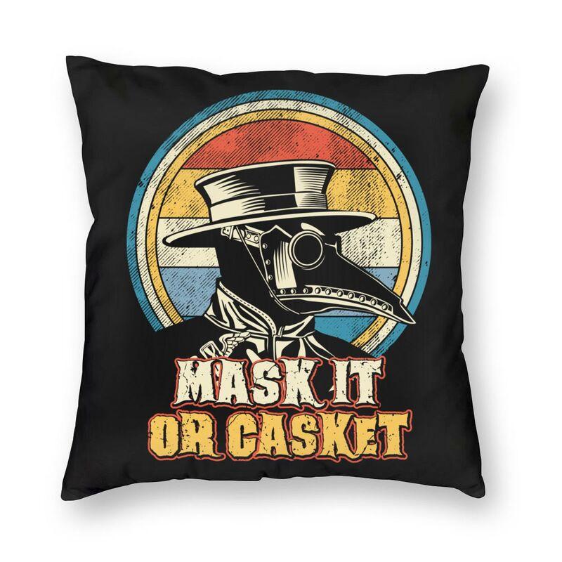 Home Decor Halloween Pillowcase Scary Dr Vampire Print Cushion Cover for Bedroom Living Room 45x45cm Funda De Almohada