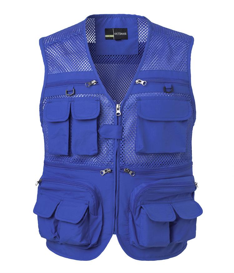 Summer Mesh Vest for Middle-Aged and Elderly Men - Multi-Pocket Sleeveless Fishing & Photographer Jacket
