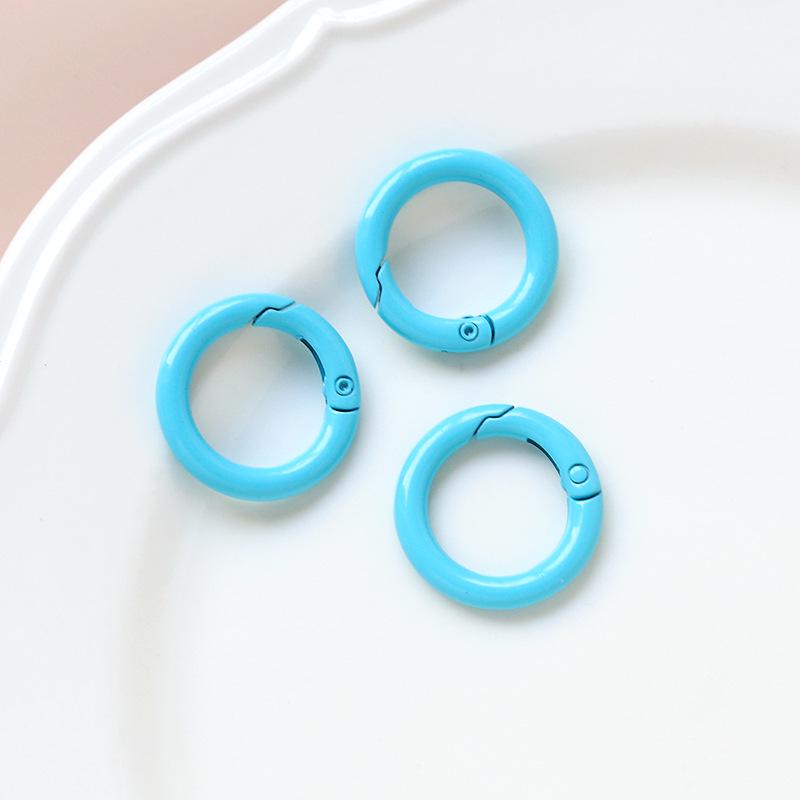 Macaron Color Heart Ring Keychain Clasp for DIY Jewelry, Bracelets, and Phone Chains