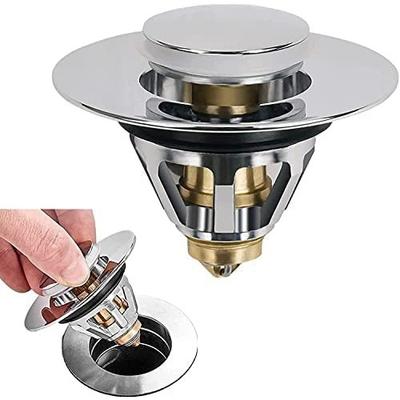 Universeller Pop-Up-Ventilstopfen, Abflussfilter, Ablaufgarnitur, Waschbecken-Ablaufstopfen, Bounce-Ablauffilter, Waschbecken-Abflussstopfen, Stopper mit Korb