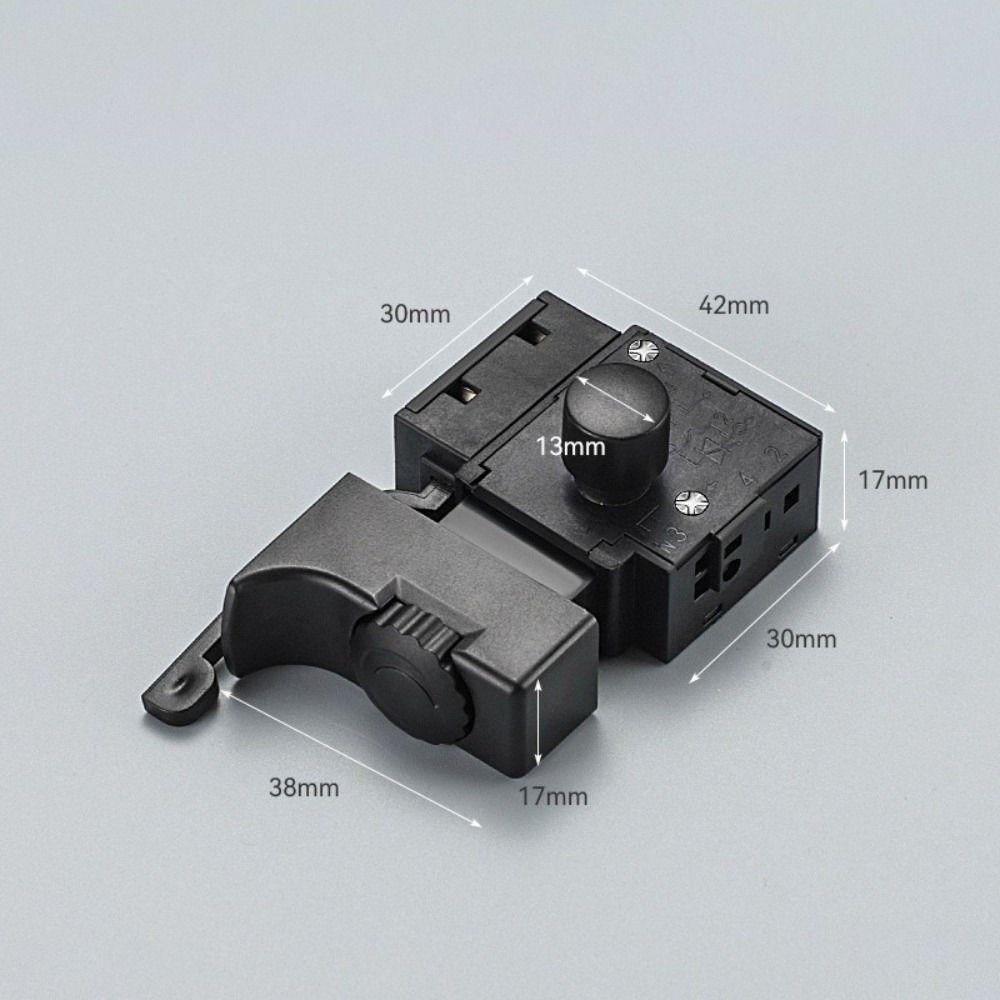 Interrupteur de contrôle de vitesse pour perceuse électrique avec fonction de verrouillage, fonctionnement réversible, interrupteur miniature pour outil électrique, plastique