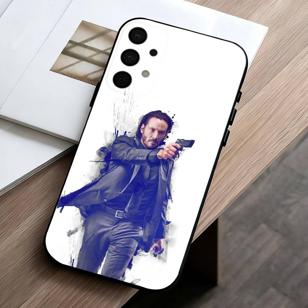 

M-Movie Character J-John W-Wick Phone Case For Samsung Galaxy A73,A72,A71,A70,A53,A52,A51,Others Soft Black Cover Samsung a70