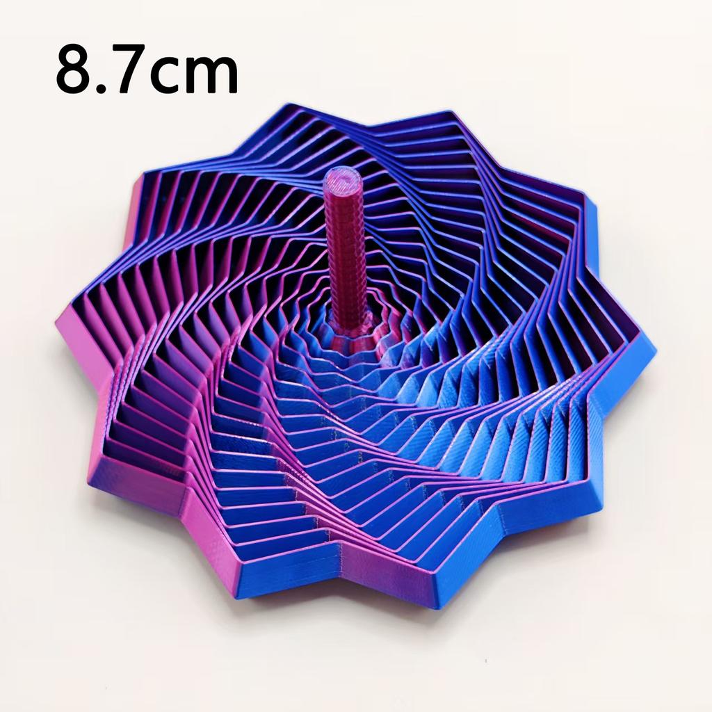 3D-Druck Erweiterte Sensorische Fidget Stern Modell Visuelle Illusion Sechseck Wirbelnde Spirale Ornamente Stressabbau Brettspiel