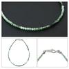 [Shinjuku Gin No Kura] Natural Emerald Cut Wire Bracelet, 2mm, 19.5cm, May Birthstone, Natural Stone, Men's, Green, Slim Fit