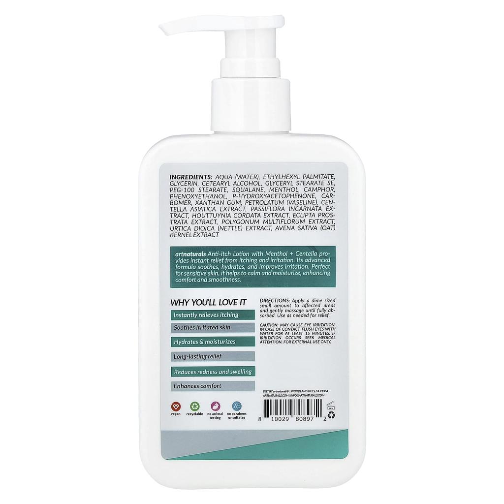 Menthol + Centella Anti-Itch Lotion, All Skin Types, 236 Ml (8 Fl Oz)
