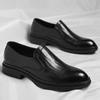 Fashion Men's Spring New Business Dress with One Step Office Commuting Leather Shoes