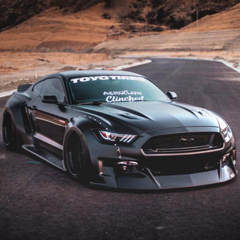 Compatible with 2015-2017 Ford Mustang: Clinched Wide Body Kit Wheel Arch Fender Spoiler.