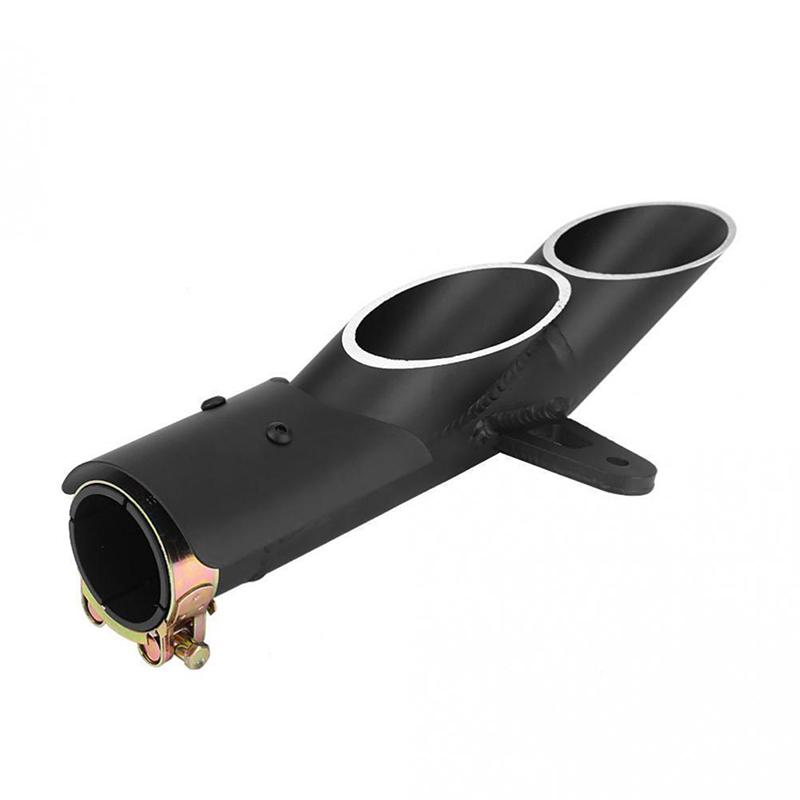 Dual Outlet Motorcycle Exhaust Muffler Tail Pipe Slip On 51Mm Universal