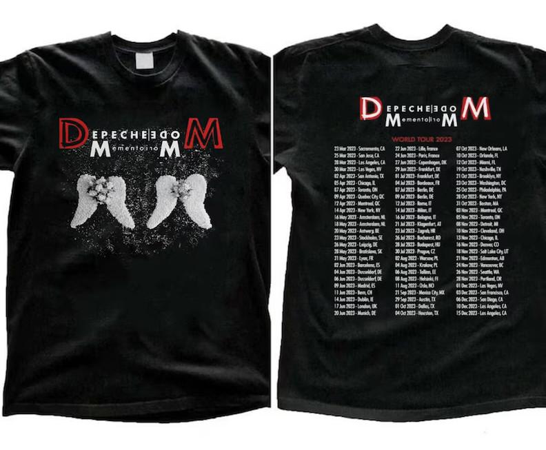 

Depeche Mode Memento Mori World Tour 2023 T-Shirt – Iconic Synth-Pop Fan Apparel Unisex T-Shirt L