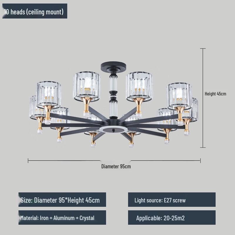 NuFeng Modern Nordic Crystal Rechargeable Pendant Lamp