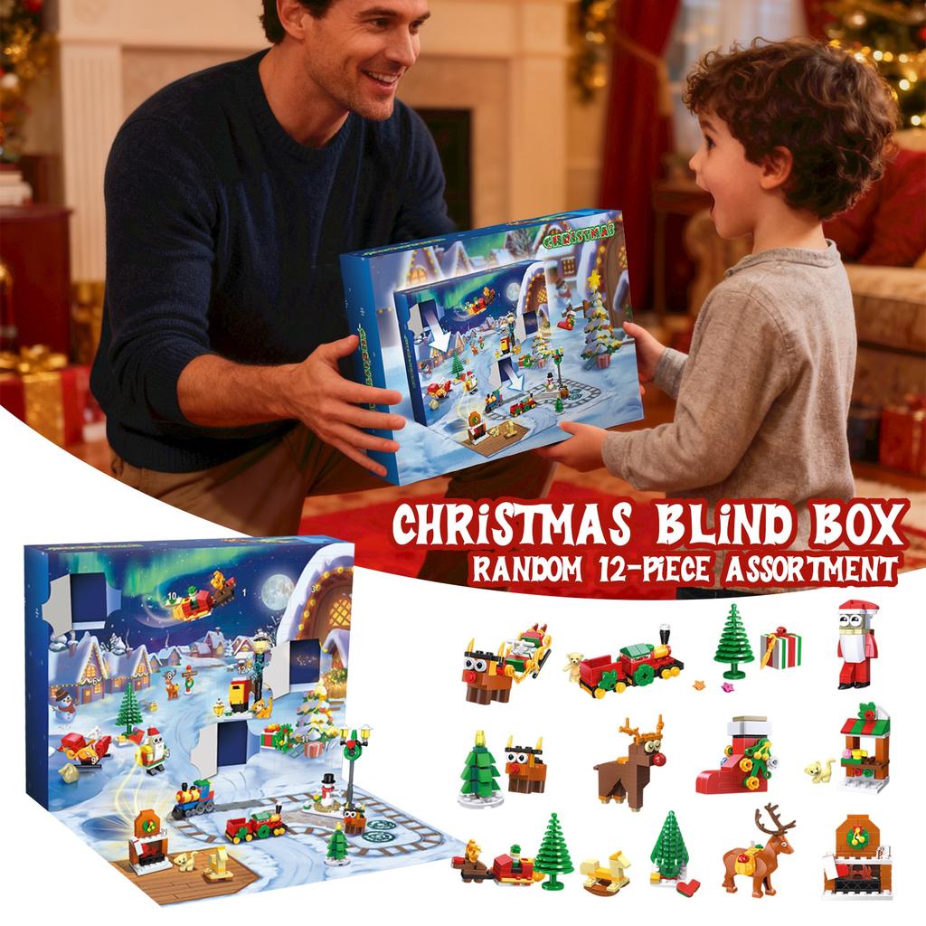 Christmas Small ParticleDiy Assembly Christmas Gift Building Block BlindBox