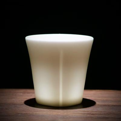 Dehua White Porcelain Tea Cup Suet Jade Ice Jade Porcelain Tea Cup Ceramic Household Small Cup Kung Fu Tea Set Single Cup