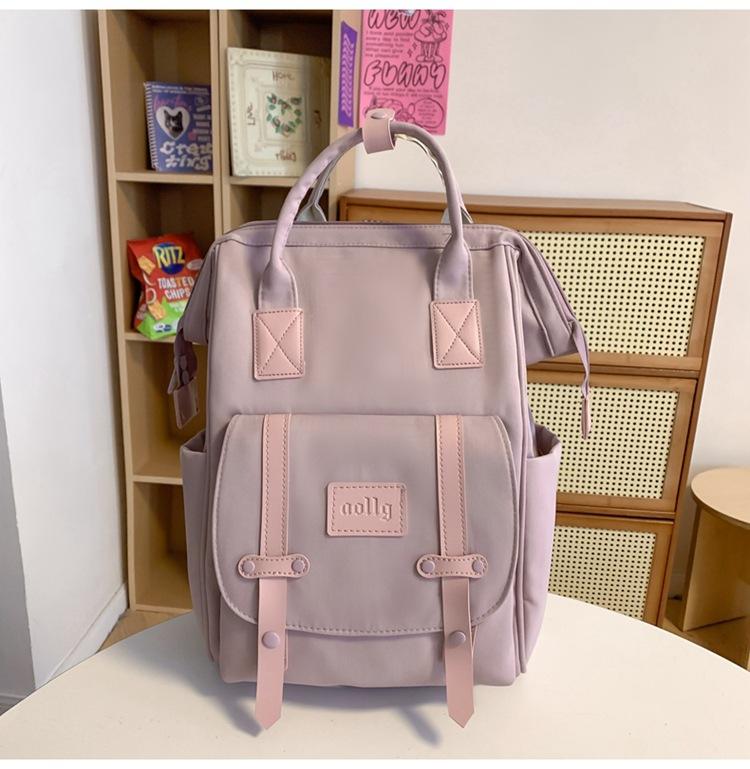 Schoolbag new backpack simple female college bag lightweight versatile Japanese student schoolbag large capacity travel backpack