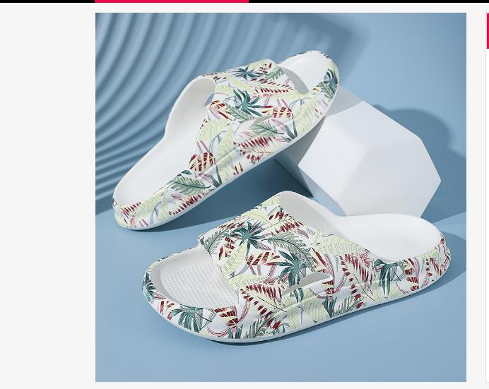 Unisex House Slippers Summer Women Outdoor Casual Beach Slides Thick Sole Home Non-Slip Men Bathroom Shoes Flat Bottom Sandals