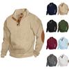 Spring and Autumn Men's Clothing Men's Stand Collar Long Sleeve Casual Outdoor Sweatshirt Jacquard Sweater