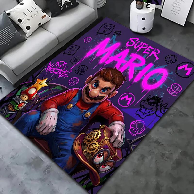 Super Mario Carpet Rug For Living Room Bedroom Home Sofa Decoration Kids Play Nonslip Floor Mat
