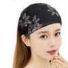 Hair Hoop Mesh Flower Headband Non Slip Wide Side Head Wrap Fashion Lace Hairbands  Mother