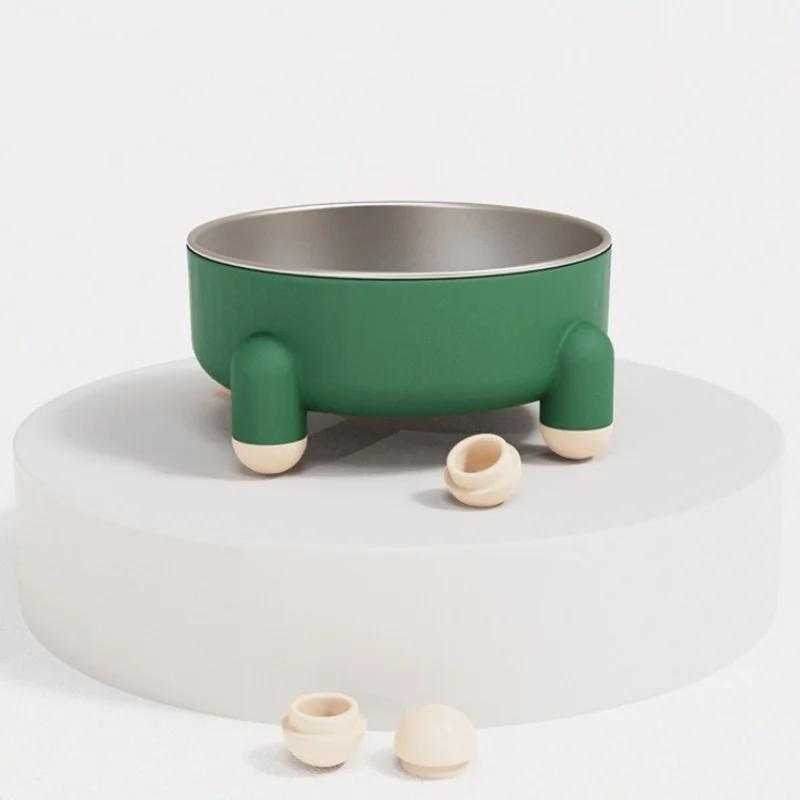 High Leg Stainless Steel Pet Bowl Dish With Stand No Spill Pet Single Bowl Dog Cat Food Water Feeder Cats Small Dogs Pet Bowl