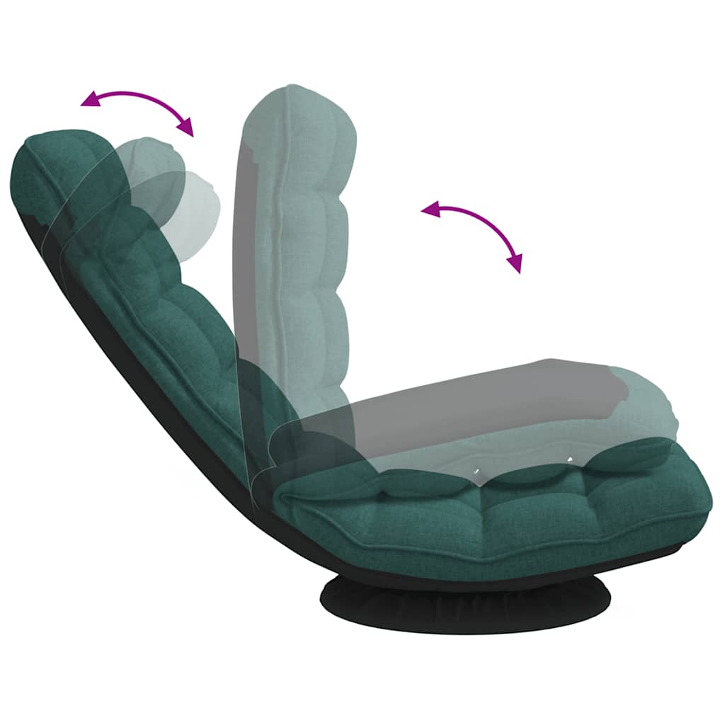 Floor Chair Rotatable Dark Green 70x51x79 Cm Fabric