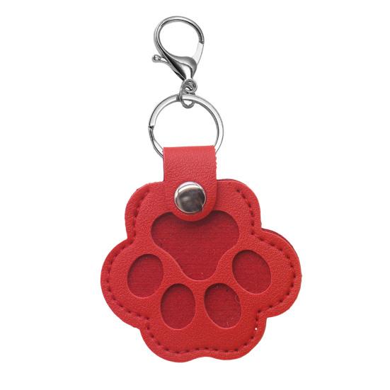 Faux Leather Paw Keychain Pet Hair Keepsake Paw Charm Key Holder Unique Memorial Collection Pet Memorial Gift
