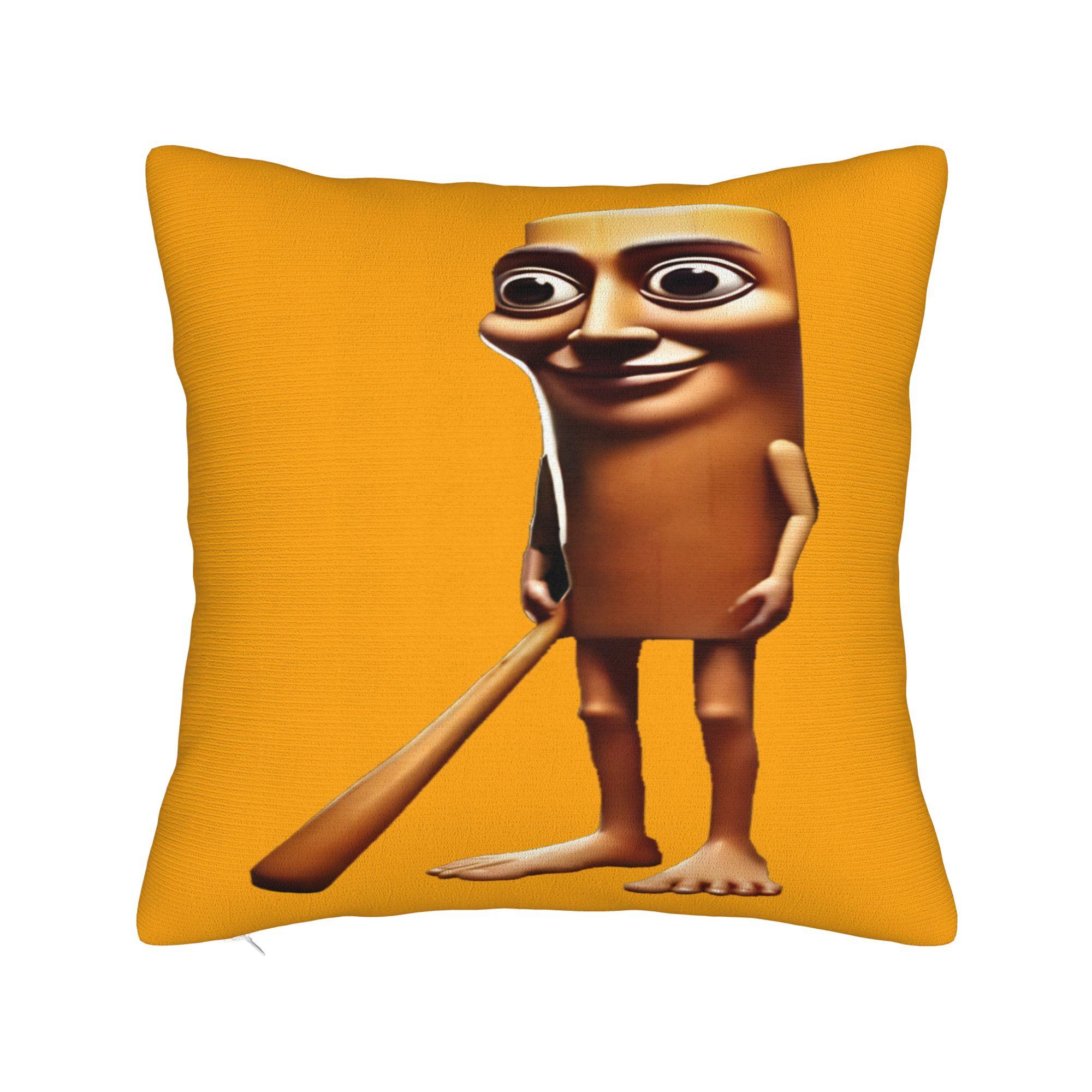 Tung Tung Tung Sahur Kussensloop Polyester Kussenhoes Decoratie Italiaans Brainrot Meme Kussenhoes Hoes Huis Rits 45X45cm 40x40cm