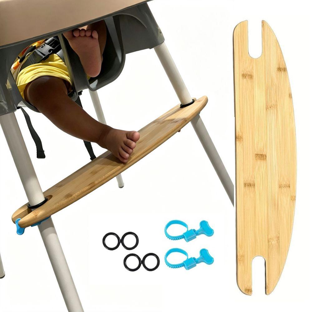 Natural Bamboo Wooden Adjustable HighChair Foot Rest Toddler Chair Footrest  Child Doing Homework