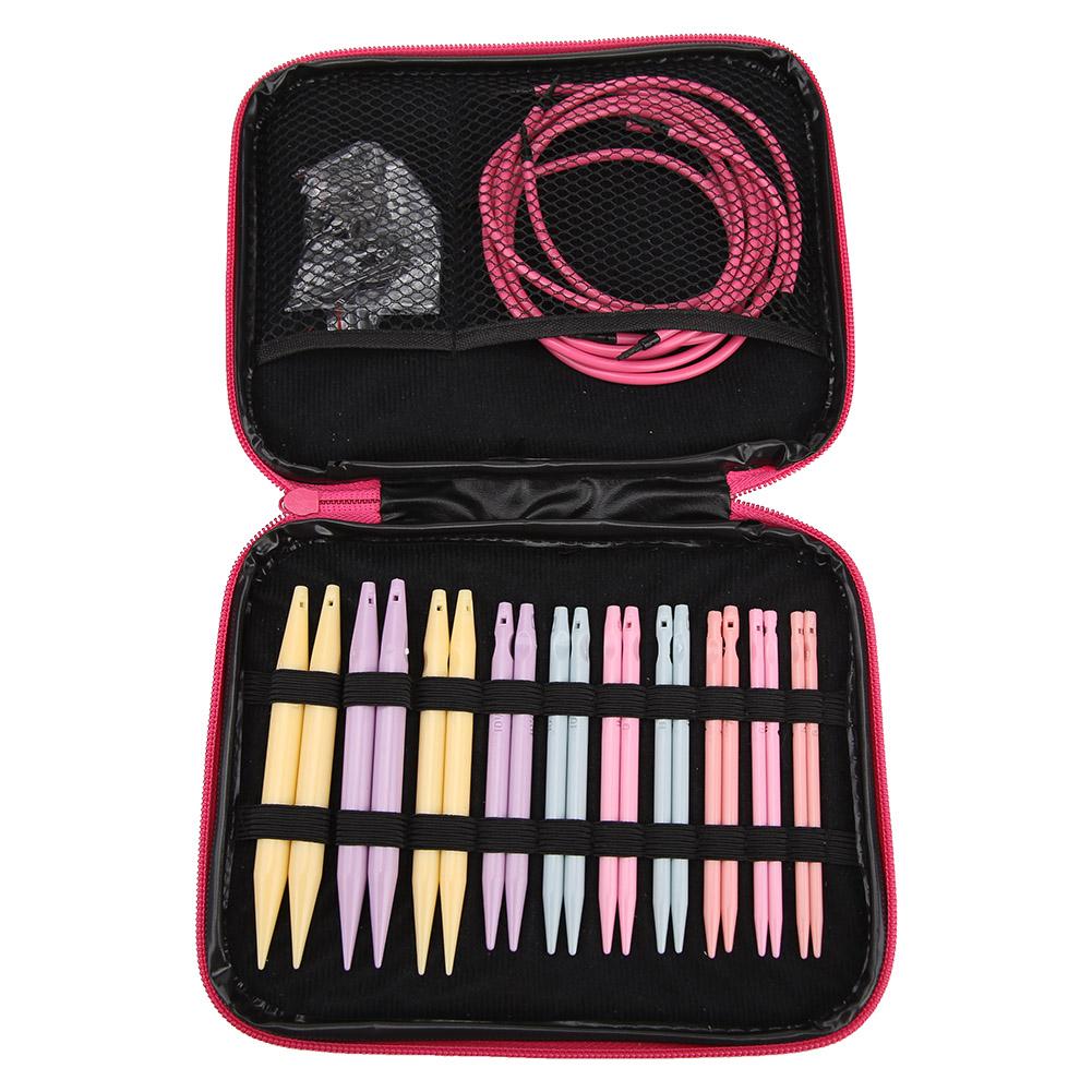 

10 Pairs ABS Plastic Change Head Circular Knitting Needle Set Sweaters Woven Tools DIY Hand Sewing Household Accessory