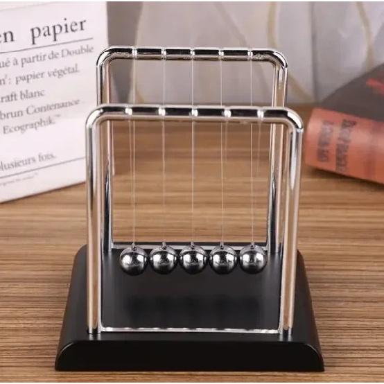 Newton s Cradle Balance Steel Ball Teaching Supplies Physics Science Pendulum Desktop Toys Stress Relief Gifts Home Decoration чёрный
