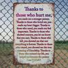 Metal Poster Wall Art Thank You Sign 20x30 Cm Home Decor